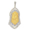 Pendentif Médaille diamants saphirs et perle 58 Facettes 23191-0434