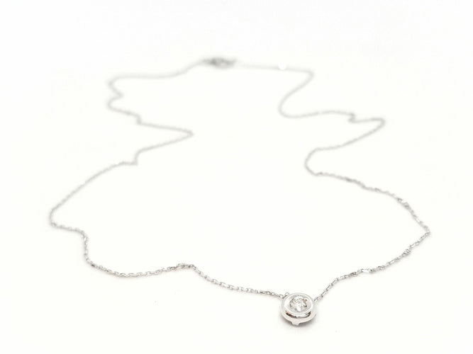 Collier Collier Or blanc Diamant 58 Facettes 578948RV