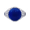 Bague 55 Bague ancienne, platine, lapis lazuli et diamants. 58 Facettes 33086