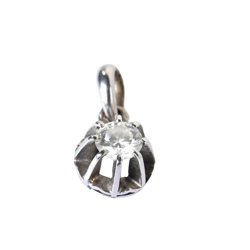 Pendentif Pendentif solitaire Or blanc Diamant 58 Facettes