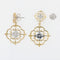 Boucles d'oreilles Pendants d'oreilles diamants ors jaune et blanc arabesques 58 Facettes YG202