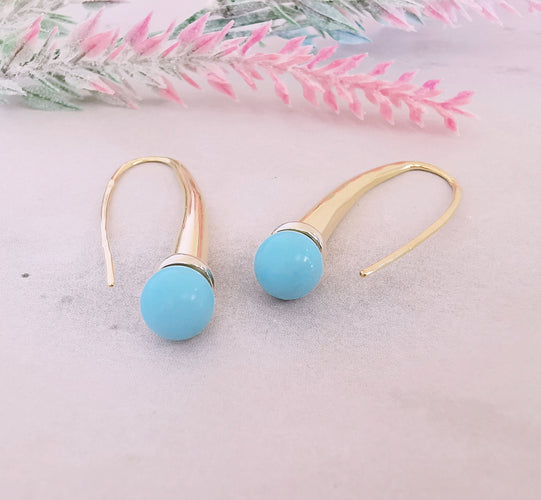 Boucles d'oreilles Boucles d'oreilles pendantes Turquoise 58 Facettes AA 1482