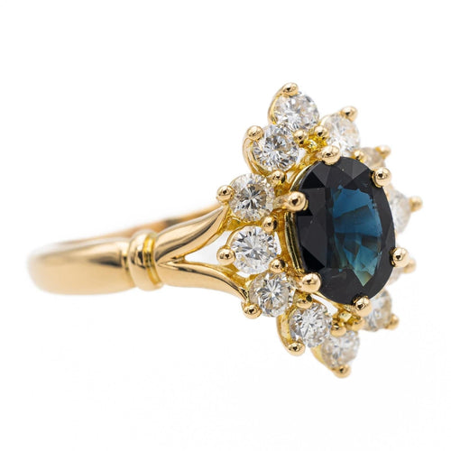 Bague 56 Bague Pompadour Or jaune Saphir 58 Facettes 2601749CN