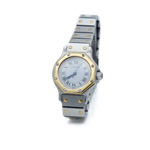 Montre CARTIER - Montre femme Santos Or jaune Acier 58 Facettes REF23110-132