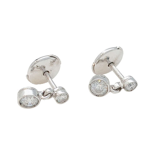 Boucles d'oreilles Pendantes en or blanc et diamants 58 Facettes 30147