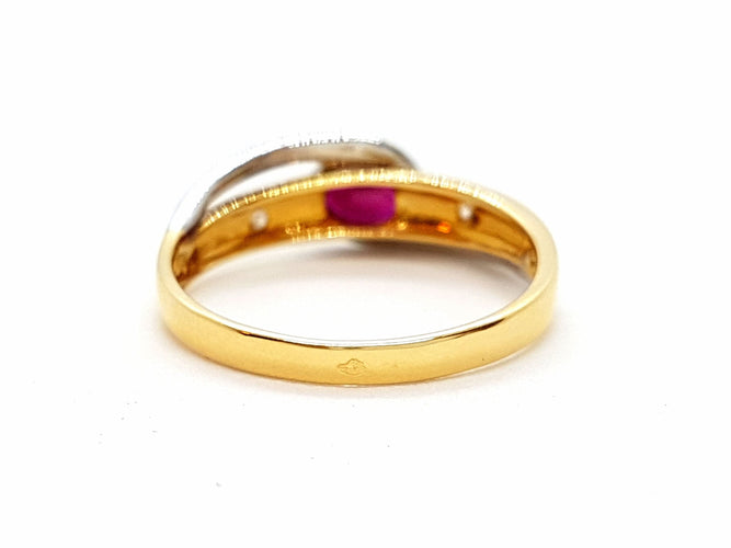 Bague 59 Bague Or jaune Rubis 58 Facettes 06324CD