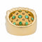 Bague 51 Bague Bandeau Or jaune Emeraude 58 Facettes 2734049CN