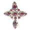 Pendentif Or, grenats Croix Badine 58 Facettes 22354-0097