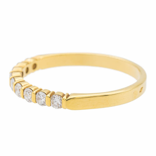 Bague 55 Bague Alliance Or jaune Diamant 58 Facettes 578391CD