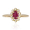 Bague 56 Bague pompadour rubis diamant 58 Facettes 21-572