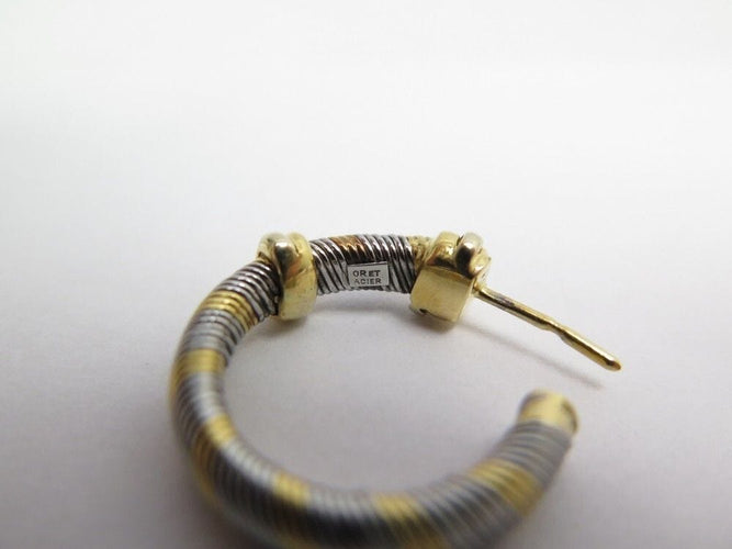 Boucles d'oreilles CARTIER - Boucles d'Oreilles Créoles Or & Acier 58 Facettes 233921