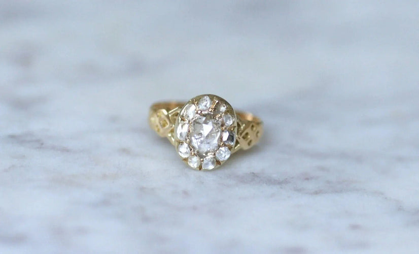 Bague 52 Bague marguerite Or jaune Diamant 58 Facettes