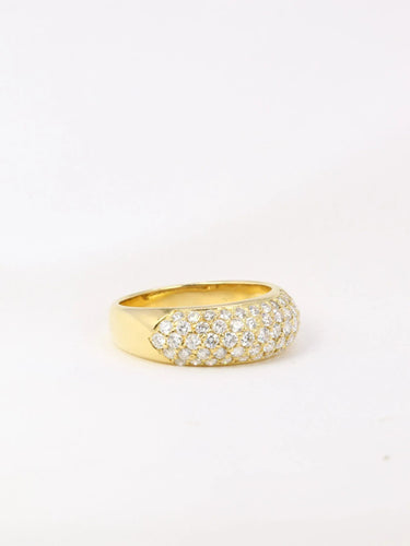 Bague Bague jonc vintage pavage diamants 58 Facettes J17