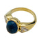 Bague 53 Bague saphir cabochon 6 cts, diamants coeurs. 58 Facettes 31736