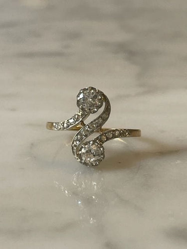 Bague 55 Bague Toi et Moi Or et Diamants 58 Facettes