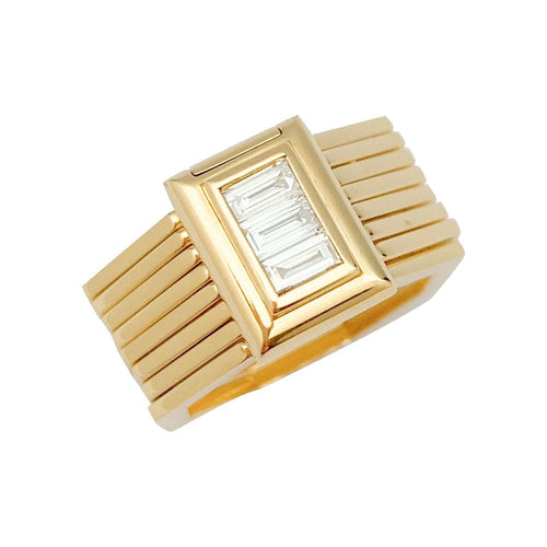 Bague 52 Poiray, "Bague Bracelet", or jaune, diamant. 58 Facettes 31417
