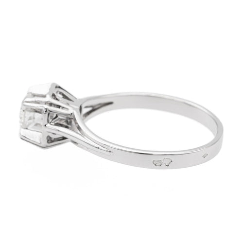 Bague 53.5 Bague Solitaire Or blanc Diamant 58 Facettes 2569753CN