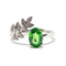 Bague Bague feuille grenat tsavorite diamants or blanc 58 Facettes