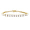 Bracelet Bracelet ligne diamants or jaune. 58 Facettes 33157