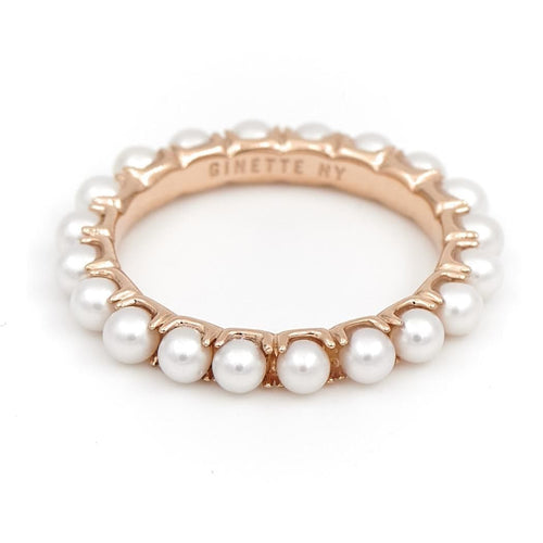 Bague 55 Ginette NY Bague Alliance Maria Or rose Perle 58 Facettes 2393894CN