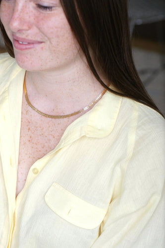 Collier Collier or rose maille fantaisie 58 Facettes