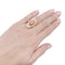 Bague 56 Bague, or jaune, corail et diamants 58 Facettes 33265