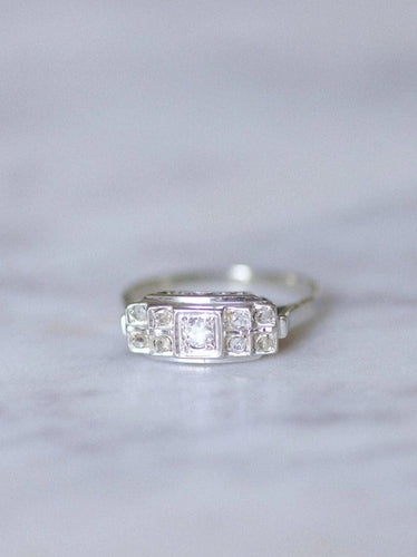 Bague Bague de fiançailles bandeau Art Deco diamants 58 Facettes