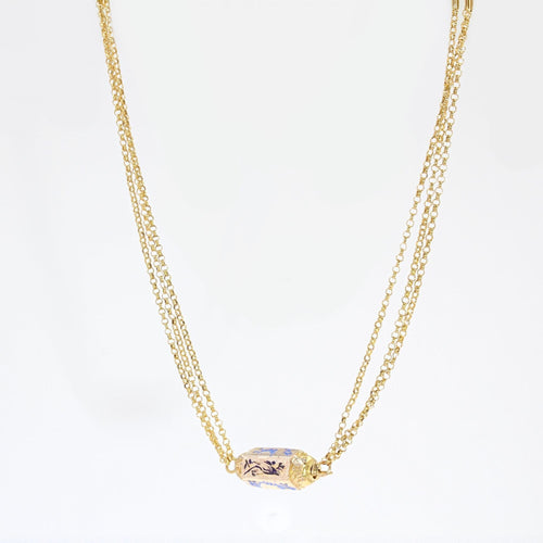 Collier Collier ancien en or et fermoir émaillé 58 Facettes 13-048