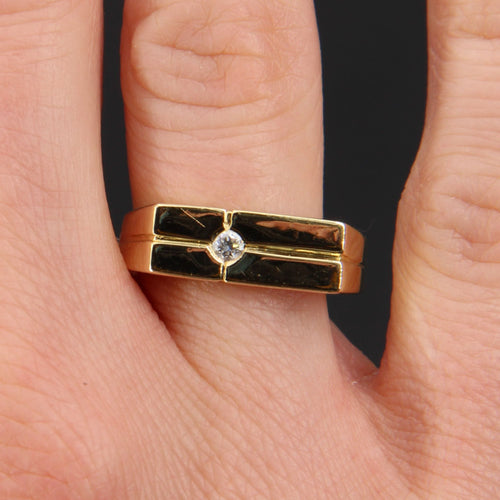 Bague 58 Bague homme or jaune et diamant 58 Facettes 21-692