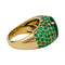 Bague 53 Bague jonc en or jaune, tsavorites et jadéite. 58 Facettes 31710