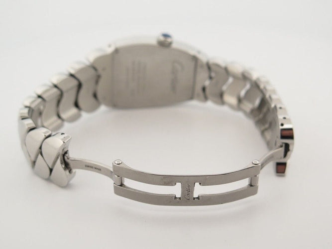 Montre montre CARTIER la dona large 2835 28 mm quartz acier palladie 58 Facettes 253462