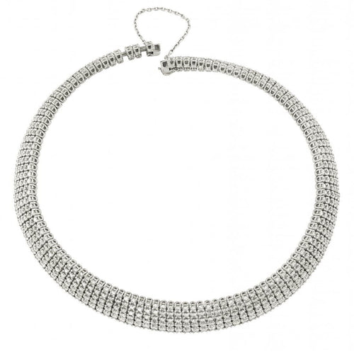 Collier Collier or gris diamants 58 Facettes 63700090