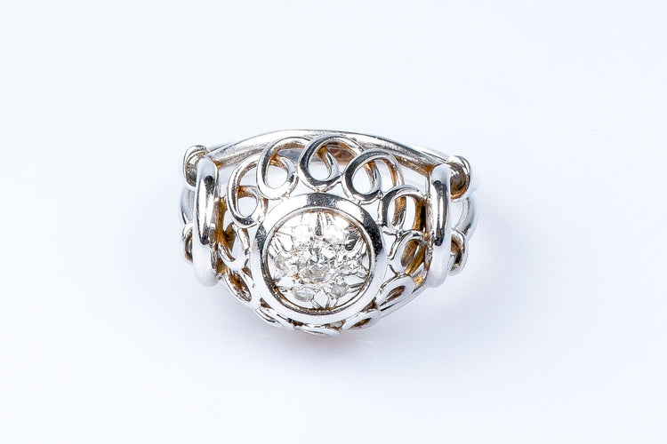 Bague 60 Bague 7 diamants en or blanc 58 Facettes BGANCDT7000-55