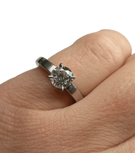 Bague 47 CARTIER - Solitaire 1895 Platine Diamant 58 Facettes