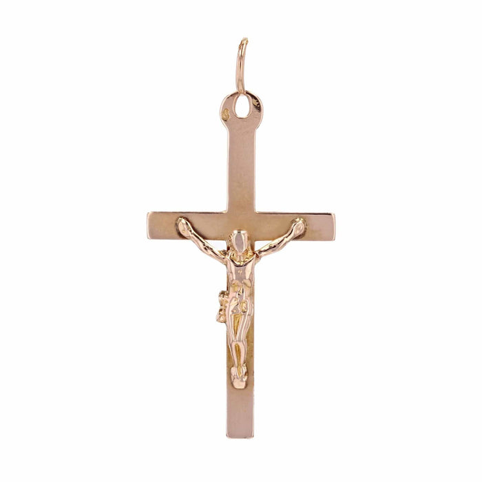 Pendentif Croix avec Christ or rose 58 Facettes 21-163A