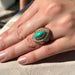 Bague 50 Bague Email Turquoise Diamant 58 Facettes