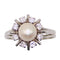 Bague Bague Marguerite diamant perle de culture 58 Facettes