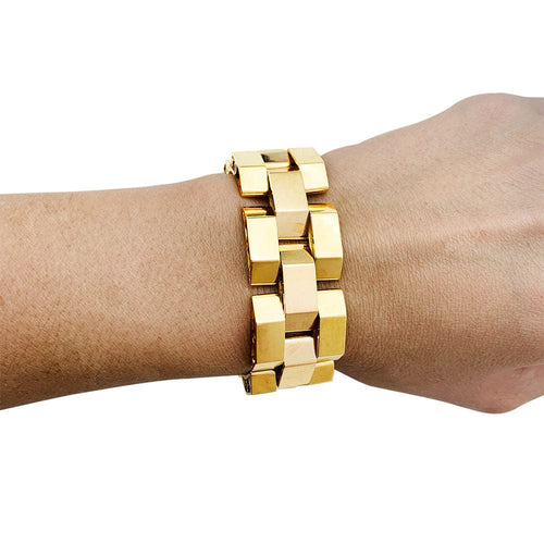 Bracelet Bracelet Tank or rose et or jaune. 58 Facettes 31160