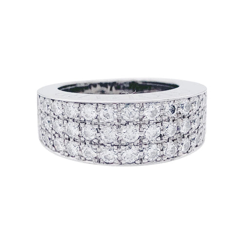 Bague 53 Bague Chopard, or blanc, diamants. 58 Facettes 32769