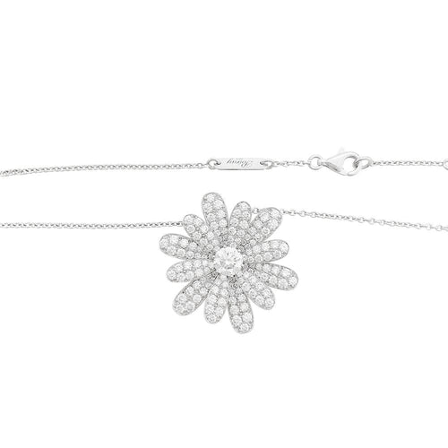 Pendentif Pendentif Poiray "Flower" en or blanc et diamants. 58 Facettes 31065