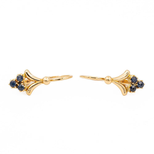 Boucles d'oreilles Boucles d'oreilles Dormeuses or jaune Saphir 58 Facettes 2172925CN