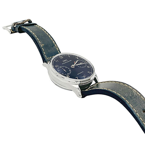 Montre Montre IWC, "Portugaise Automatique", acier, cuir. 58 Facettes 32264