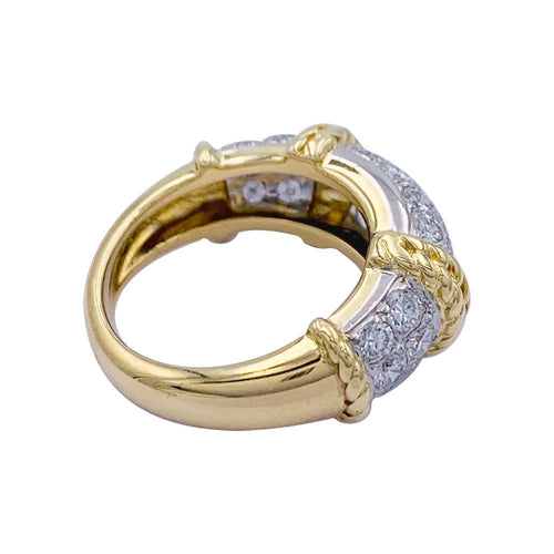 Bague 45 Bague Fred, "Isaure", or jaune, platine, diamants. 58 Facettes 32289
