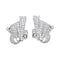 Boucles d'oreilles Boucles d'oreilles vintage, or blanc, platine, diamants. 58 Facettes 32346