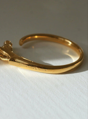 Bracelet Bracelet Hermès doré tête de cheval 58 Facettes