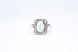 Bague 53 Bague Or blanc Opale Diamants 58 Facettes 25111