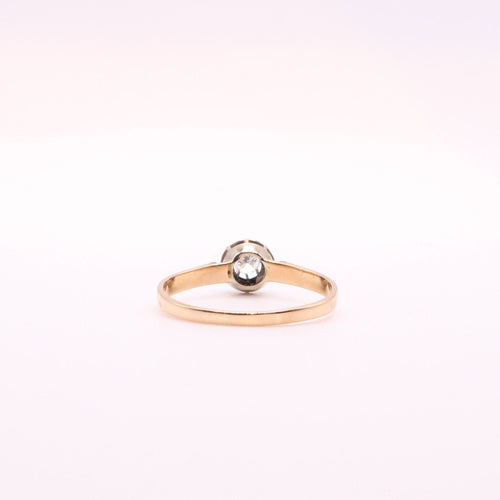 Bague Bague Solitaire serti soleil Diamant deux Ors 58 Facettes