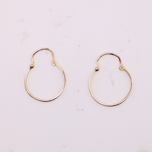 Boucles d'oreilles Créoles fines, or jaune 58 Facettes