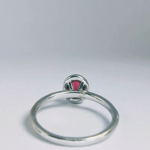 Bague Bague en or blanc diamants et rubis 58 Facettes 5569