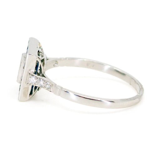 Bague 55 Bague Diamant, Saphir, Platine 58 Facettes 82D30D78F205492C917A7069D8B6C2E8
